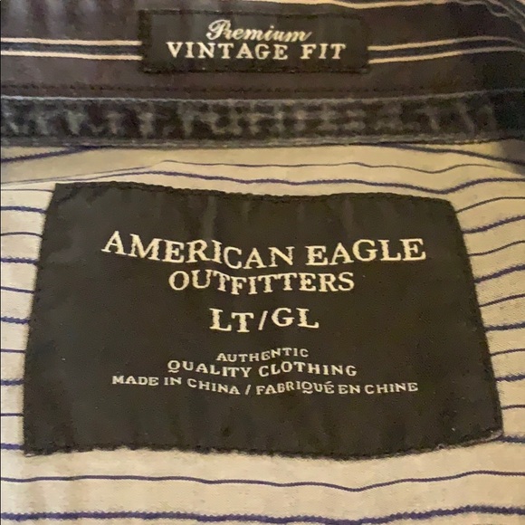 American Eagle button down Dress Shirt size LT - Picture 3 of 5